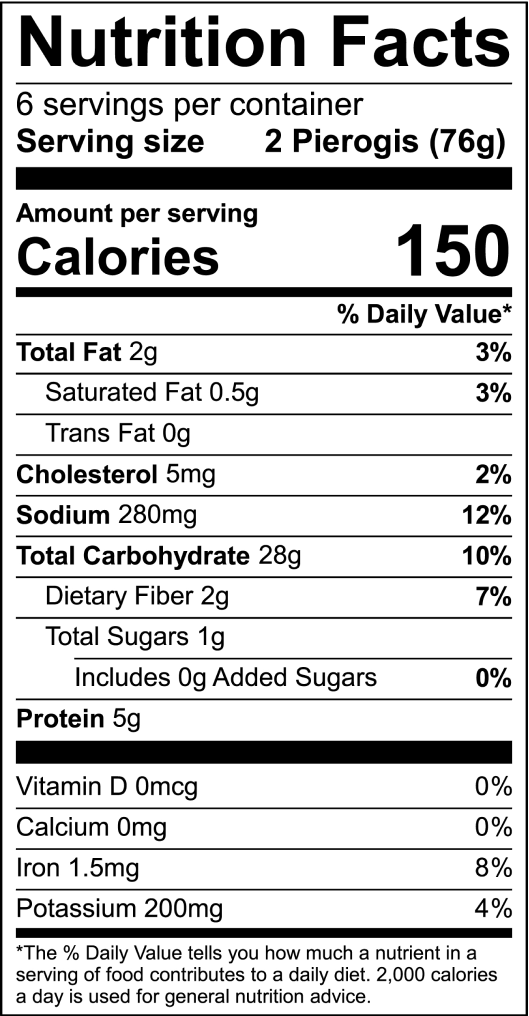 Option 2 Nutritional Facts